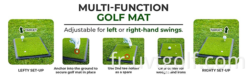 Mat de golf multifonction pour gaucher ou droit. Seabon deuxième support de tee-shirt.